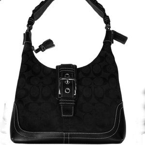 Authentic Women’s Black Leather COACH Tote Bag